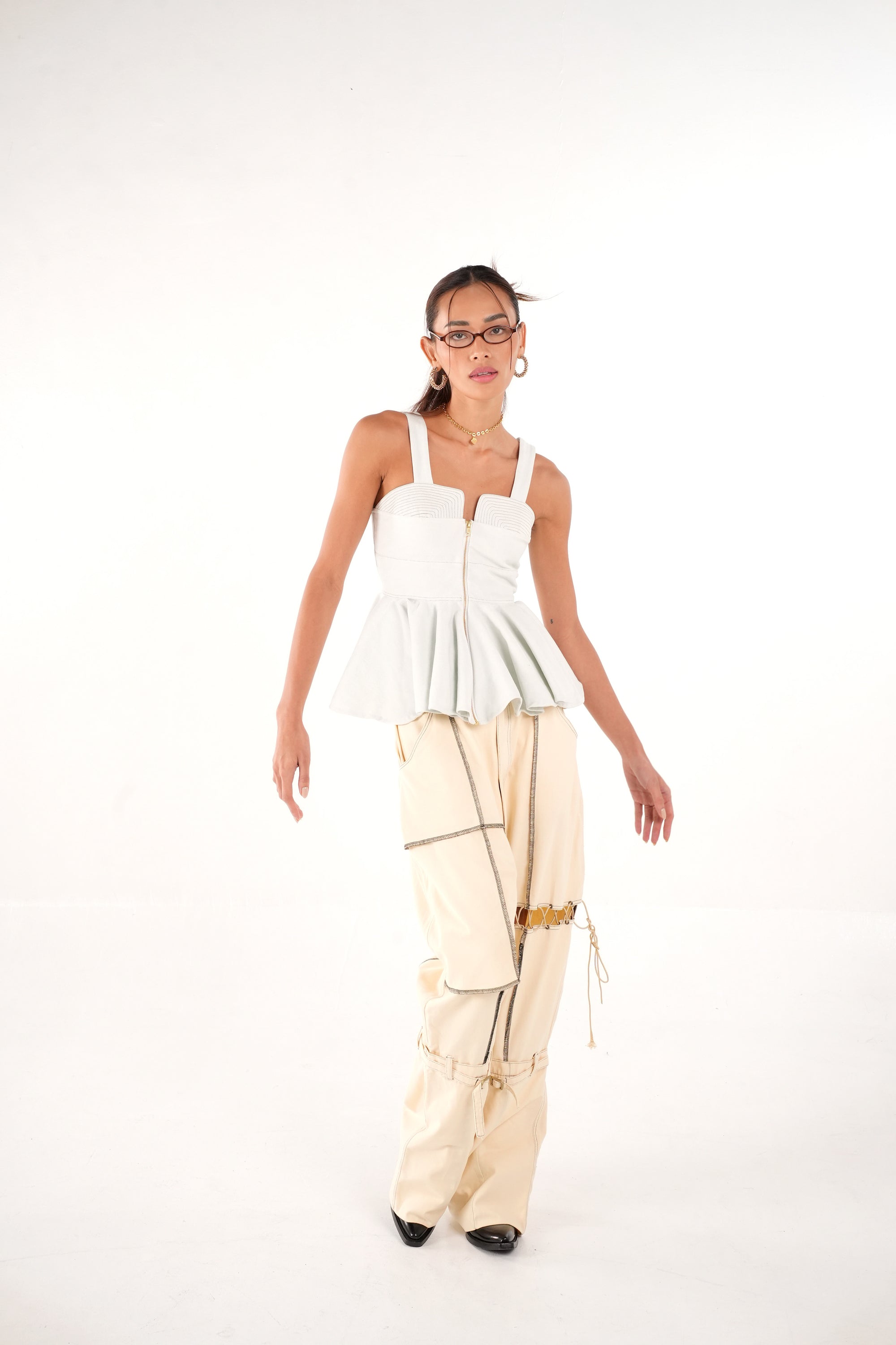 cotton denim pants