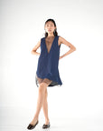 dark blue mini dress