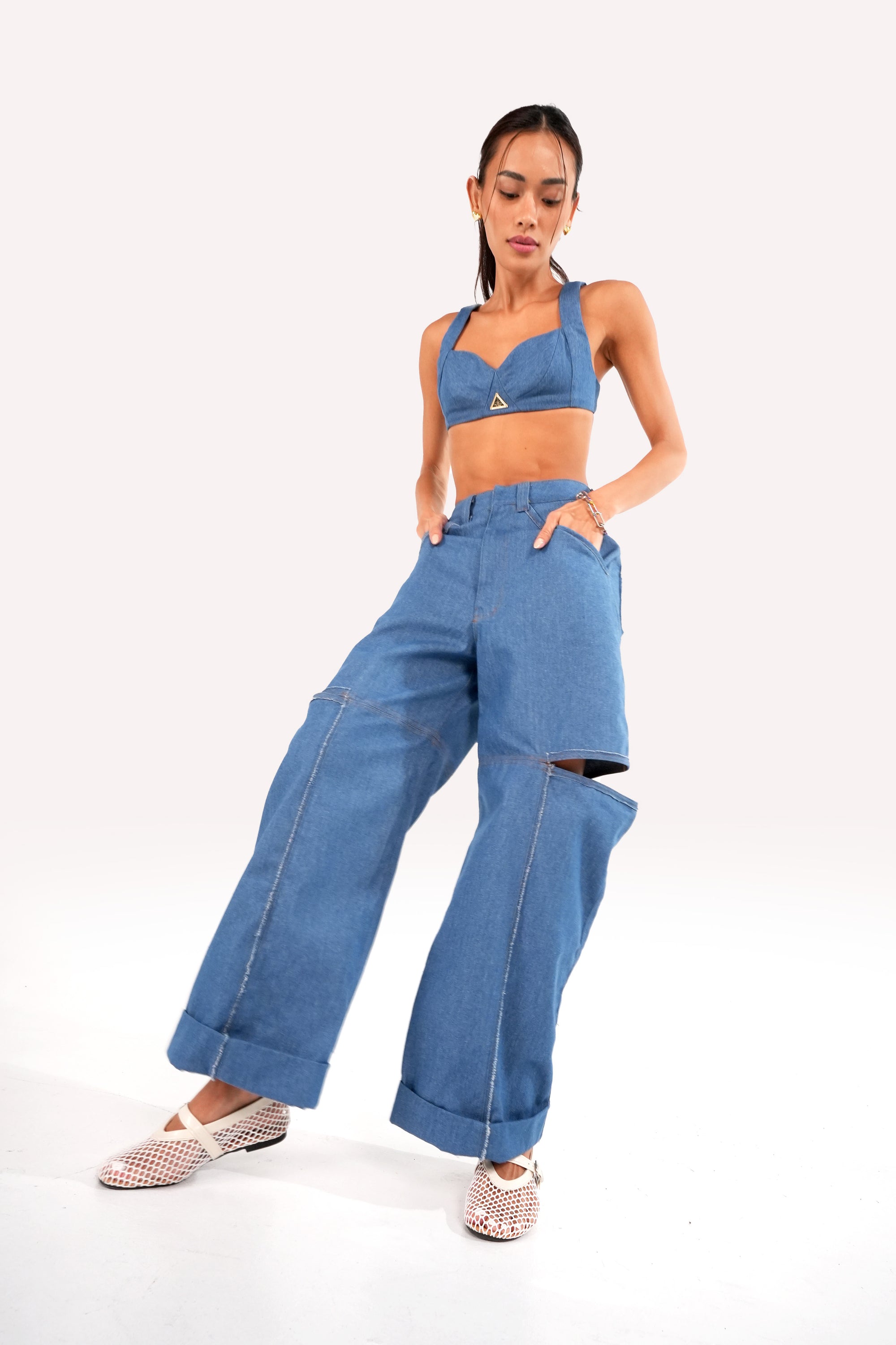 baggy denim pants