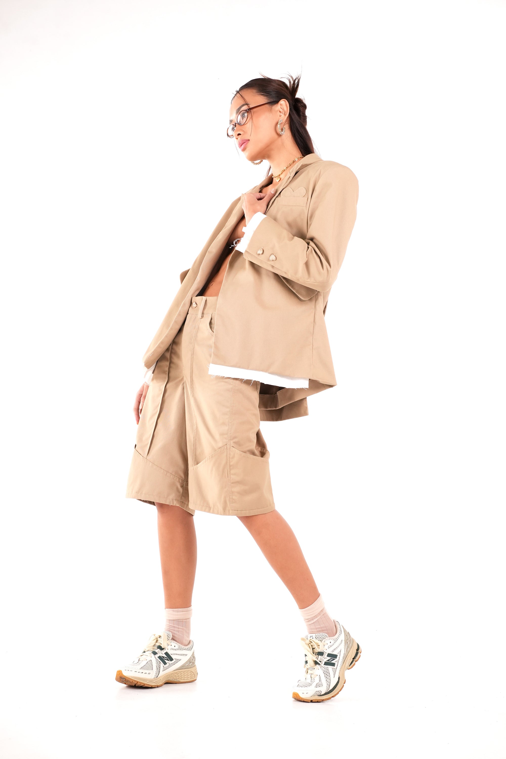 structured shoulder blazer