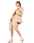 structured shoulder blazer