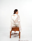 Eyal Leather Airmesh Top | White