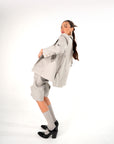 structured shoulder blazer