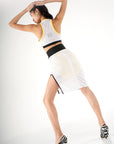 high waisted skirt