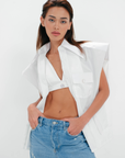 Tiffany Bra Top | White