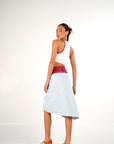 leather wrap around skirt
