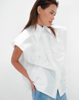 Tiffany Oversized Cotton Shirt | White