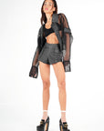 Eyal Leather Shorts | Black