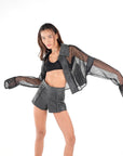 Eyal Leather Shorts | Black