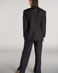 high waisted pleated trousers