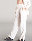 tailored white trouser