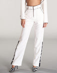 white slim fit pants