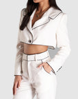 white blazer