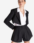 stone cropped blazer