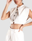 white crop top