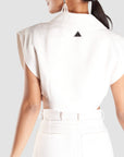 elegant white crop top