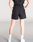 black pocket shorts