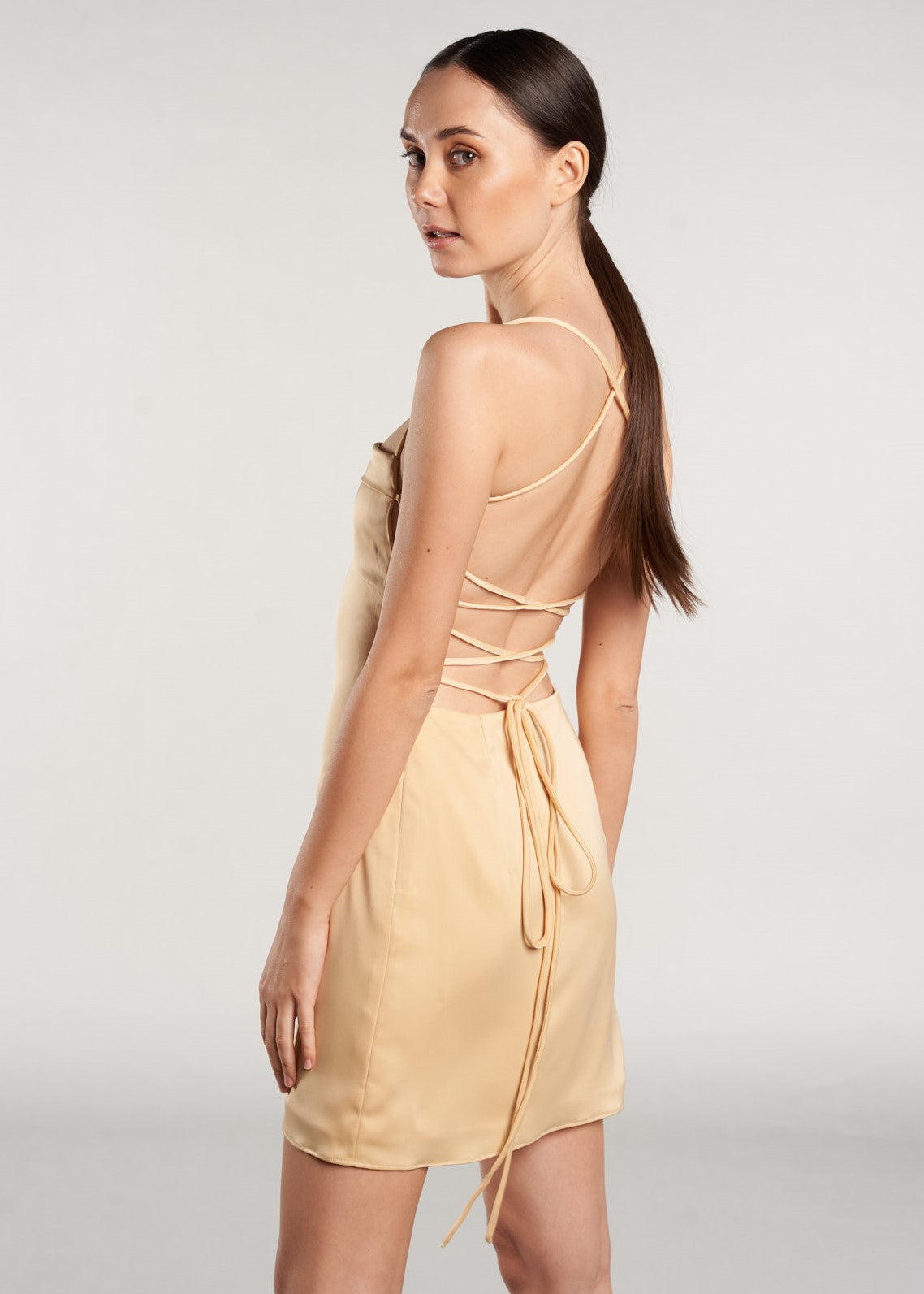 satin winter dress
