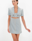 Jessica Front Cut Blazer Dress | Grey