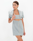 Jessica Front Cut Blazer Dress | Grey