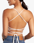 Satin Sideless Halter Open Back Top | White