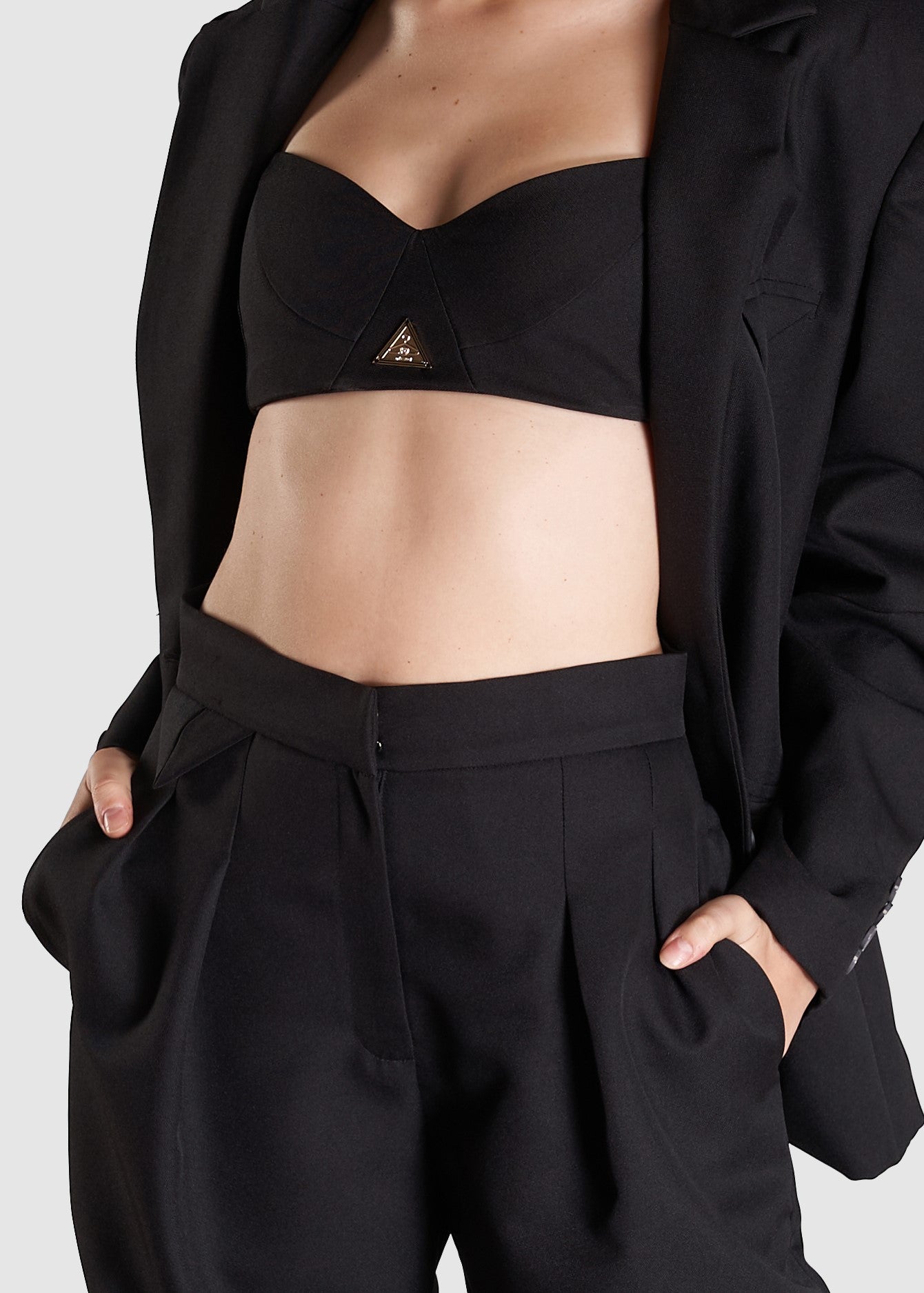 high waisted black trouser