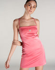 Slim-Fit Lined Elegant Mini Dress | Pink